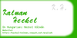 kalman heckel business card